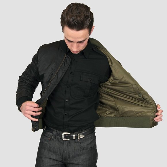 NWOT Straight to Hell Del Bomber- Reversible Flight Jacket - Picture 1 of 14